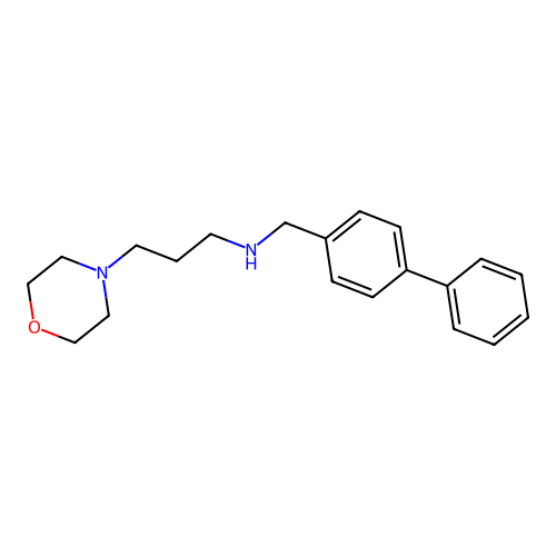 3-morpholin-4-yl-N-[(4-phenylphenyl)methyl]propan-1-amine structure