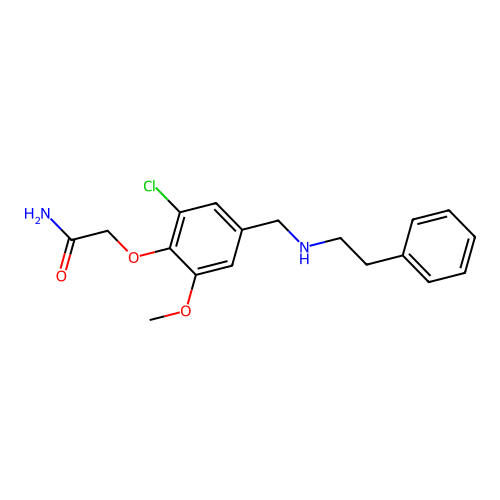 2-(2-Chloro-6-methoxy-4-{[(2-phenylethyl)amino]methyl}phenoxy)acetamide structure