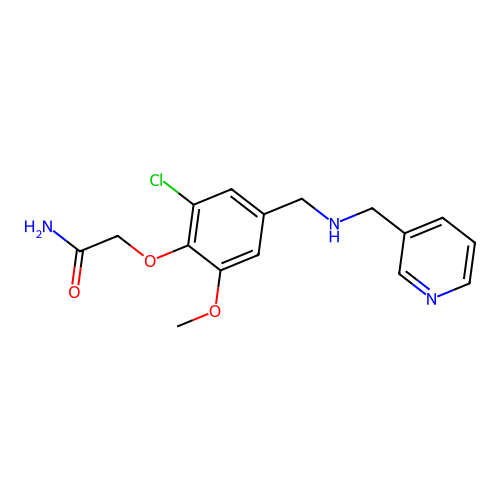 2-(2-Chloro-6-methoxy-4-{[(3-pyridinylmethyl)amino]methyl}phenoxy)acetamide structure