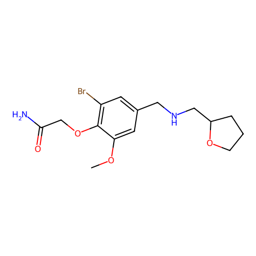 2-[2-Bromo-6-methoxy-4-[(oxolan-2-ylmethylamino)methyl]phenoxy]acetamide structure