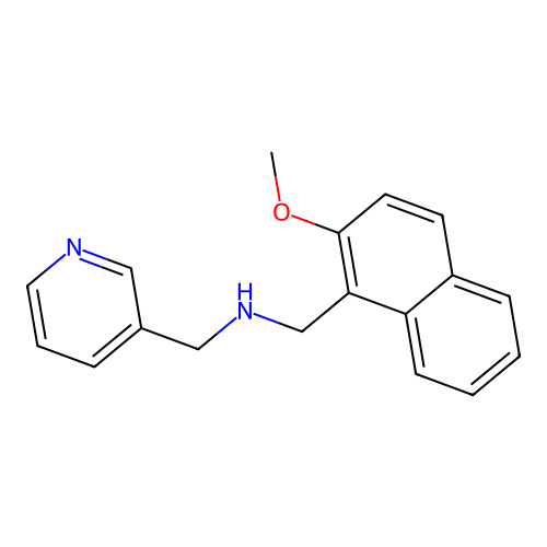 N-[(2-methoxy-1-naphthyl)methyl]-N-(3-pyridinylmethyl)amine structure