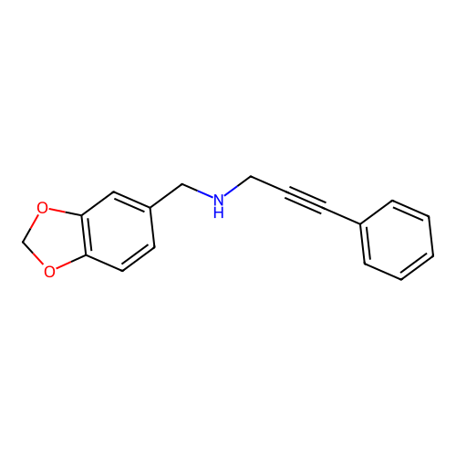 N-(1,3-benzodioxol-5-ylmethyl)-N-(3-phenyl-2-propynyl)amine structure