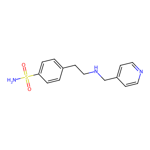 4-[2-(Pyridin-4-ylmethylamino)ethyl]benzenesulfonamide structure