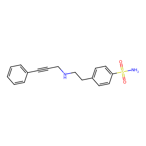 4-[2-(3-Phenylprop-2-ynylamino)ethyl]benzenesulfonamide structure