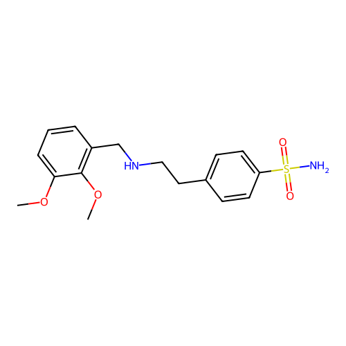 4-[2-[(2,3-Dimethoxyphenyl)methylamino]ethyl]benzenesulfonamide structure