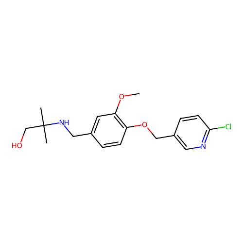 2-({4-[(6-Chloro-3-pyridinyl)methoxy]-3-methoxybenzyl}amino)-2-methyl-1-propanol structure