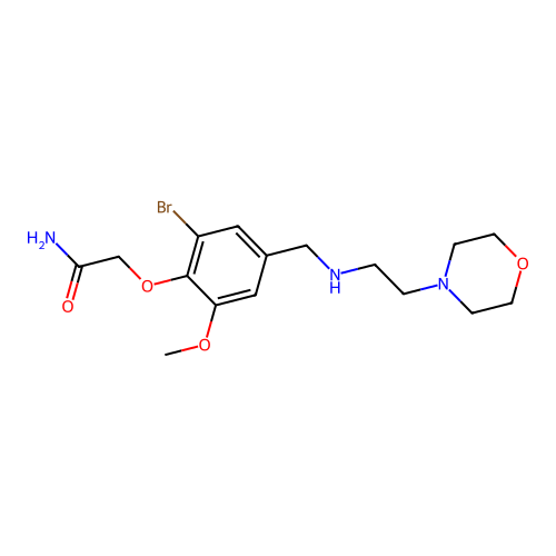 2-[2-Bromo-6-methoxy-4-[(2-morpholin-4-ylethylamino)methyl]phenoxy]acetamide structure