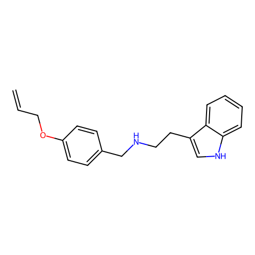 2-(1H-indol-3-yl)-N-[4-(prop-2-en-1-yloxy)benzyl]ethanamine structure