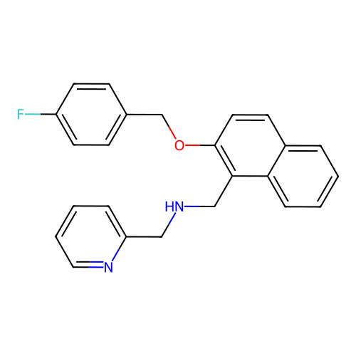 N-({2-[(4-fluorobenzyl)oxy]-1-naphthyl}methyl)-N-(2-pyridinylmethyl)amine structure