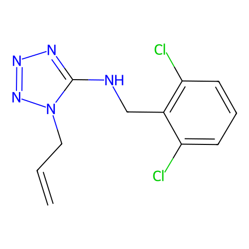 N-(2,6-dichlorobenzyl)-1-(prop-2-en-1-yl)-1H-tetrazol-5-amine structure