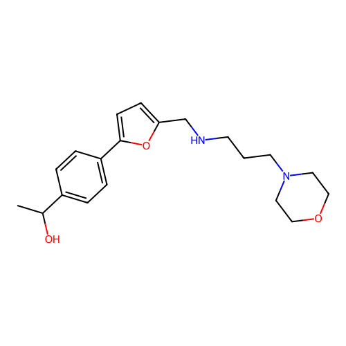 1-[4-[5-[(3-Morpholin-4-ylpropylamino)methyl]furan-2-yl]phenyl]ethanol structure