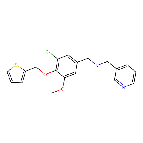 [3-Chloro-5-methoxy-4-(thiophen-2-ylmethoxy)-benzyl]-pyridin-3-ylmethyl-amine structure