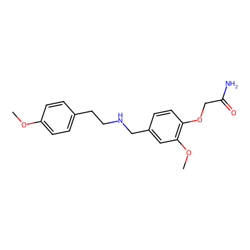 2-[2-Methoxy-4-({[2-(4-methoxyphenyl)ethyl]amino}methyl)phenoxy]acetamide structure