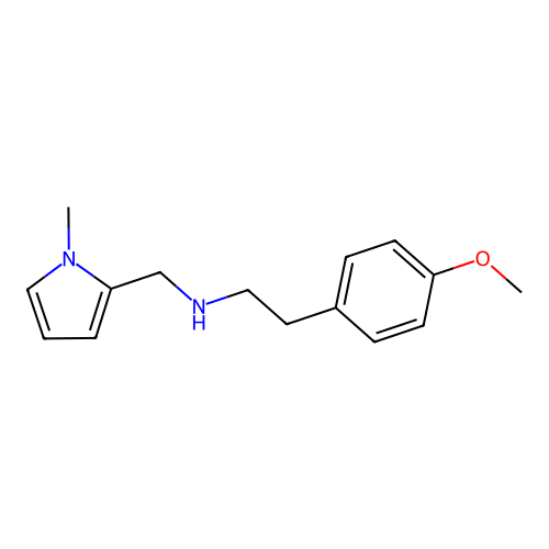 2-(4-methoxyphenyl)-N-[(1-methyl-1H-pyrrol-2-yl)methyl]ethanamine structure