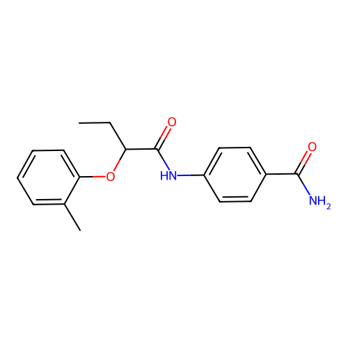 4-[2-(2-Methylphenoxy)butanoylamino]benzamide structure