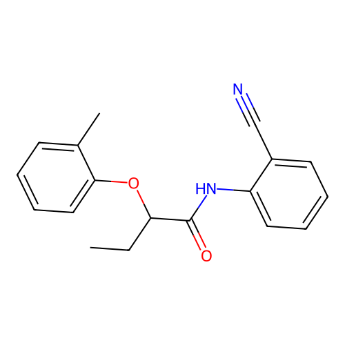 N-(2-cyanophenyl)-2-(2-methylphenoxy)butanamide structure