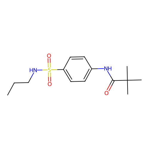 2,2-dimethyl-N-[4-(propylsulfamoyl)phenyl]propanamide structure