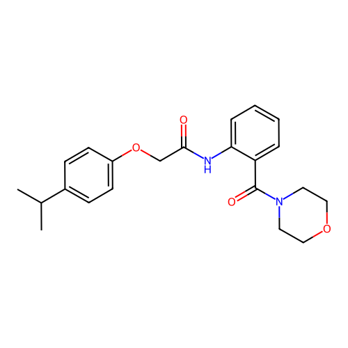 2-(4-isopropylphenoxy)-N-[2-(4-morpholinylcarbonyl)phenyl]acetamide structure