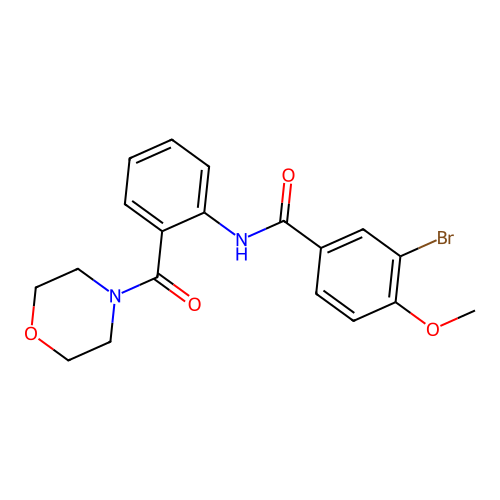 3-bromo-4-methoxy-N-[2-(morpholine-4-carbonyl)phenyl]benzamide structure
