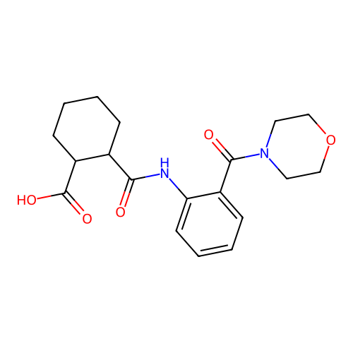 2-[[2-(Morpholine-4-carbonyl)phenyl]carbamoyl]cyclohexane-1-carboxylic acid structure