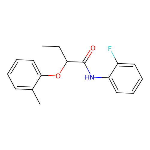 N-(2-fluorophenyl)-2-(2-methylphenoxy)butanamide structure