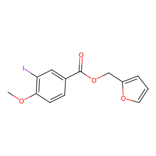 Furan-2-ylmethyl 3-iodo-4-methoxybenzoate structure