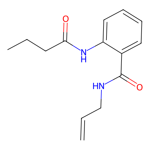2-(butanoylamino)-N-prop-2-enylbenzamide structure