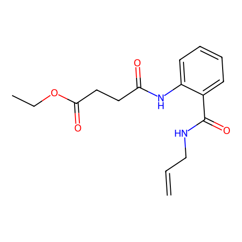 Ethyl 4-oxo-4-{[2-(prop-2-en-1-ylcarbamoyl)phenyl]amino}butanoate structure