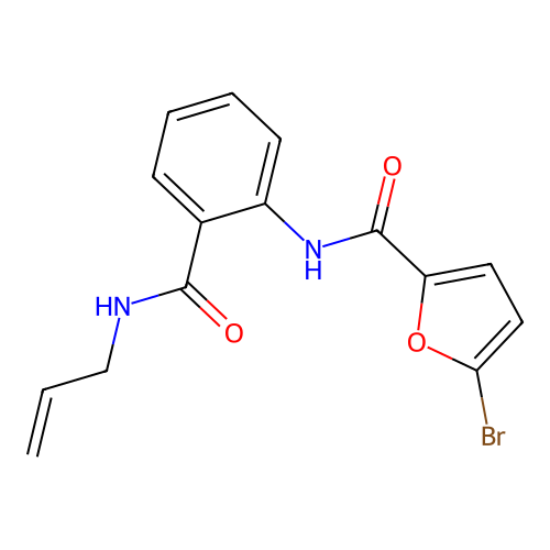 5-bromo-N-[2-(prop-2-enylcarbamoyl)phenyl]furan-2-carboxamide structure