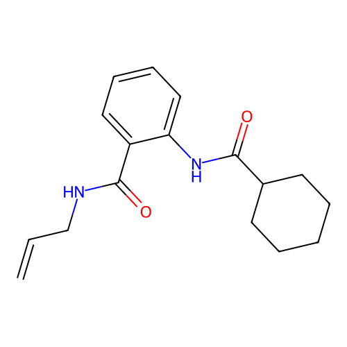 N-allyl-2-[(cyclohexylcarbonyl)amino]benzamide structure