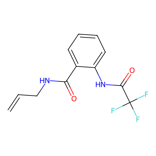 N-prop-2-enyl-2-[(2,2,2-trifluoroacetyl)amino]benzamide structure