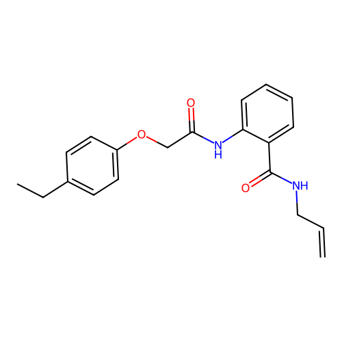 N-allyl-2-{[(4-ethylphenoxy)acetyl]amino}benzamide structure