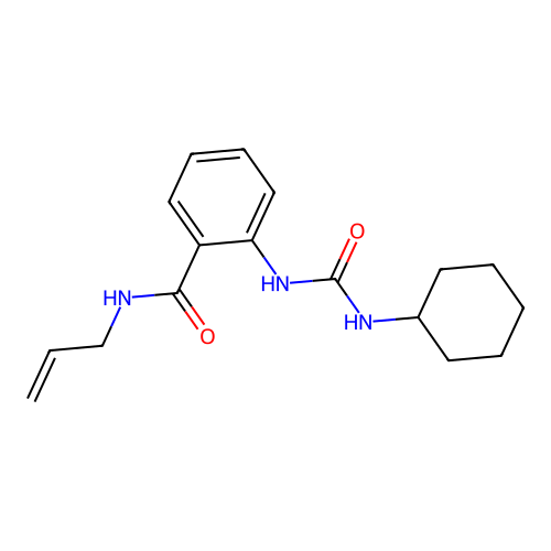 N-allyl-2-{[(cyclohexylamino)carbonyl]amino}benzamide structure