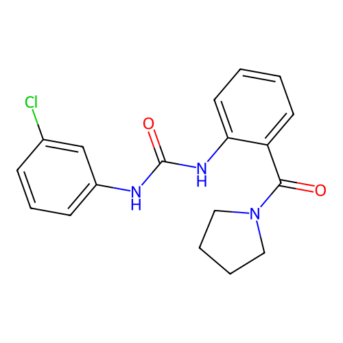 1-(3-Chlorophenyl)-3-[2-(pyrrolidin-1-ylcarbonyl)phenyl]urea structure