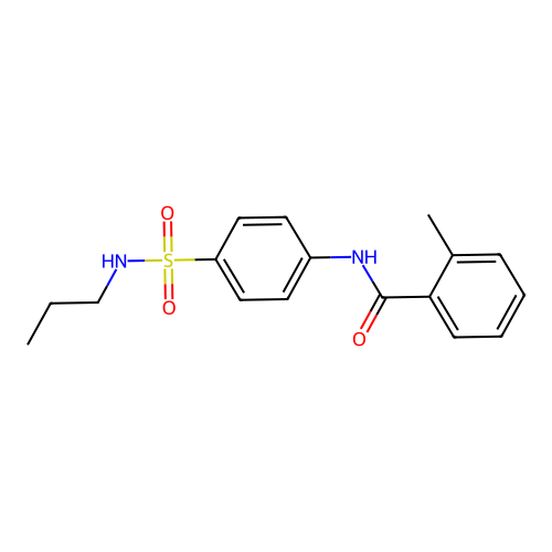 2-methyl-N-[4-(propylsulfamoyl)phenyl]benzamide structure