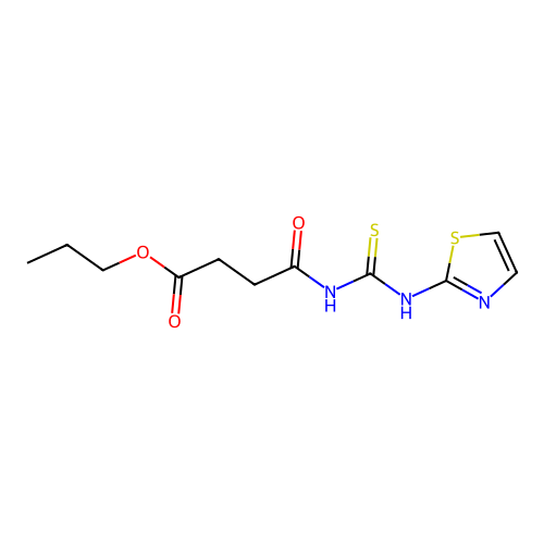 Propyl 4-oxo-4-(1,3-thiazol-2-ylcarbamothioylamino)butanoate structure