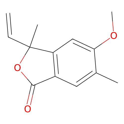 3-Ethenyl-5-methoxy-3,6-dimethyl-2-benzofuran-1(3H)-one structure