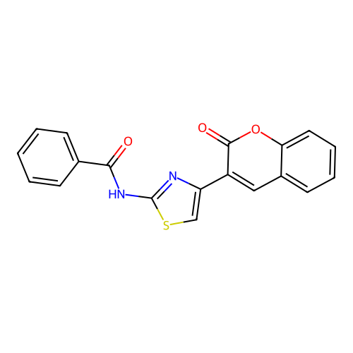 N-[4-(2-oxo-2H-chromen-3-yl)-1,3-thiazol-2-yl]benzamide structure
