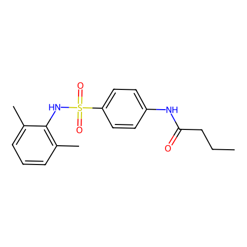 N-[4-[(2,6-dimethylphenyl)sulfamoyl]phenyl]butanamide structure