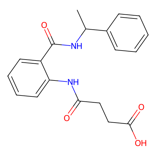 4-Oxo-4-[2-(1-phenylethylcarbamoyl)anilino]butanoic acid structure