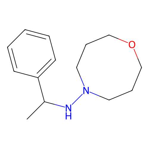 2H-1,5-Oxazocin-5(6H)-amine, tetrahydro-N-(1-phenylethyl)- structure