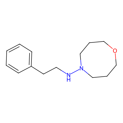 2H-1,5-Oxazocin-5(6H)-amine, tetrahydro-N-(2-phenylethyl)- structure