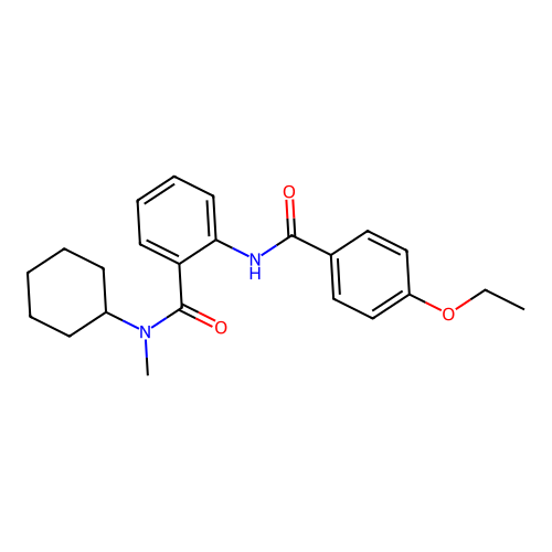 N-cyclohexyl-2-[(4-ethoxybenzoyl)amino]-N-methylbenzamide structure
