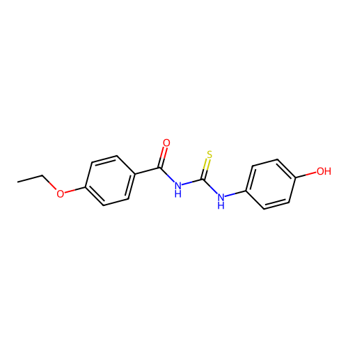 4-ethoxy-N-[(4-hydroxyphenyl)carbamothioyl]benzamide structure
