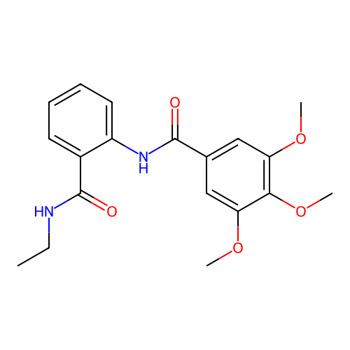 N-[2-(ethylcarbamoyl)phenyl]-3,4,5-trimethoxybenzamide structure