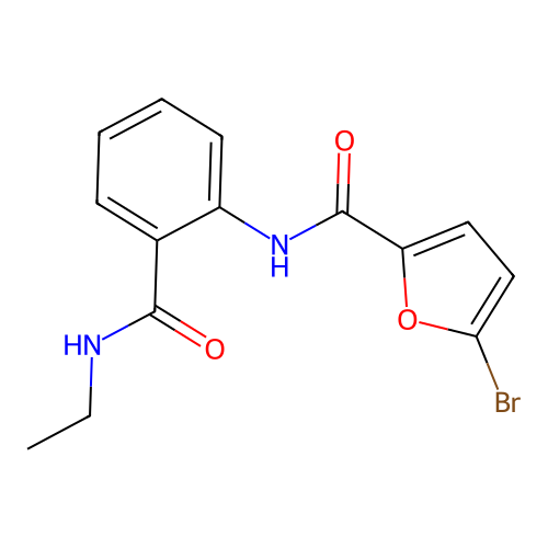 5-bromo-N-[2-(ethylcarbamoyl)phenyl]furan-2-carboxamide structure