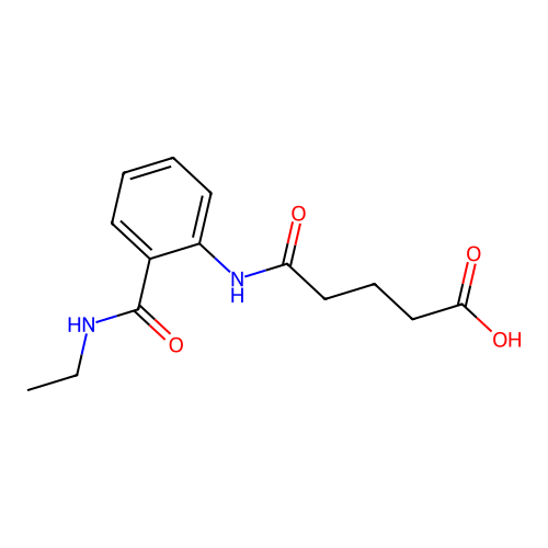 5-((2-(Ethylcarbamoyl)phenyl)amino)-5-oxopentanoic acid structure
