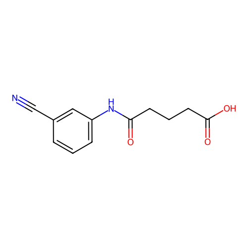 4-[(3-cyanophenyl)carbamoyl]butanoic Acid structure