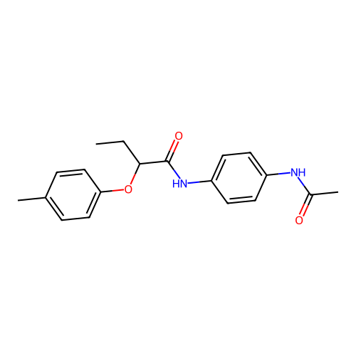 N-(4-acetamidophenyl)-2-(4-methylphenoxy)butanamide structure