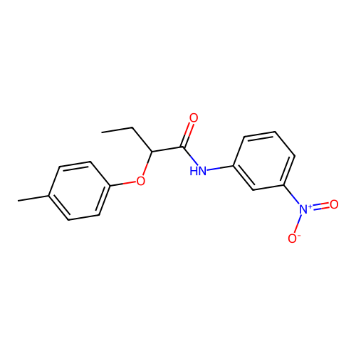 2-(4-methylphenoxy)-N-(3-nitrophenyl)butanamide structure